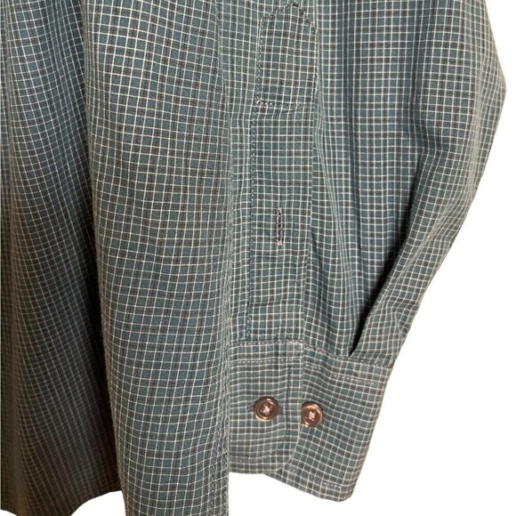 DKNY Men's Blue & Black Plaid Button Down Oxford Shirt Size Extra Large - Picture 5 of 9